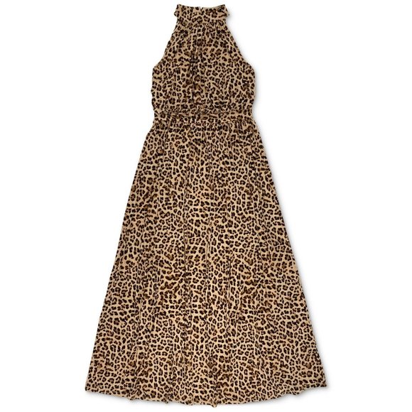 INC International Concepts Dresses & Skirts - INC International Concepts Cheetah Animal Print Halter Maxi Long Dress Sz Large